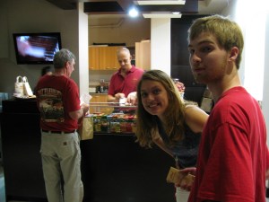Some sweet tooths at a Costa Rican chocalate store...Yes Mrs. Good that is your husband buying some so you should be getting some when he returns!