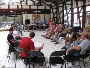 lunch time in the cafeteria