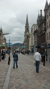 Leaders strolling through the streets of Inverness