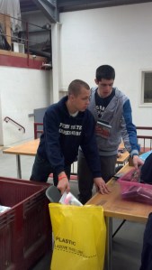 Micah and Josh sorting videos