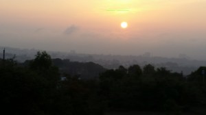 Sunrise from the balcony this morning