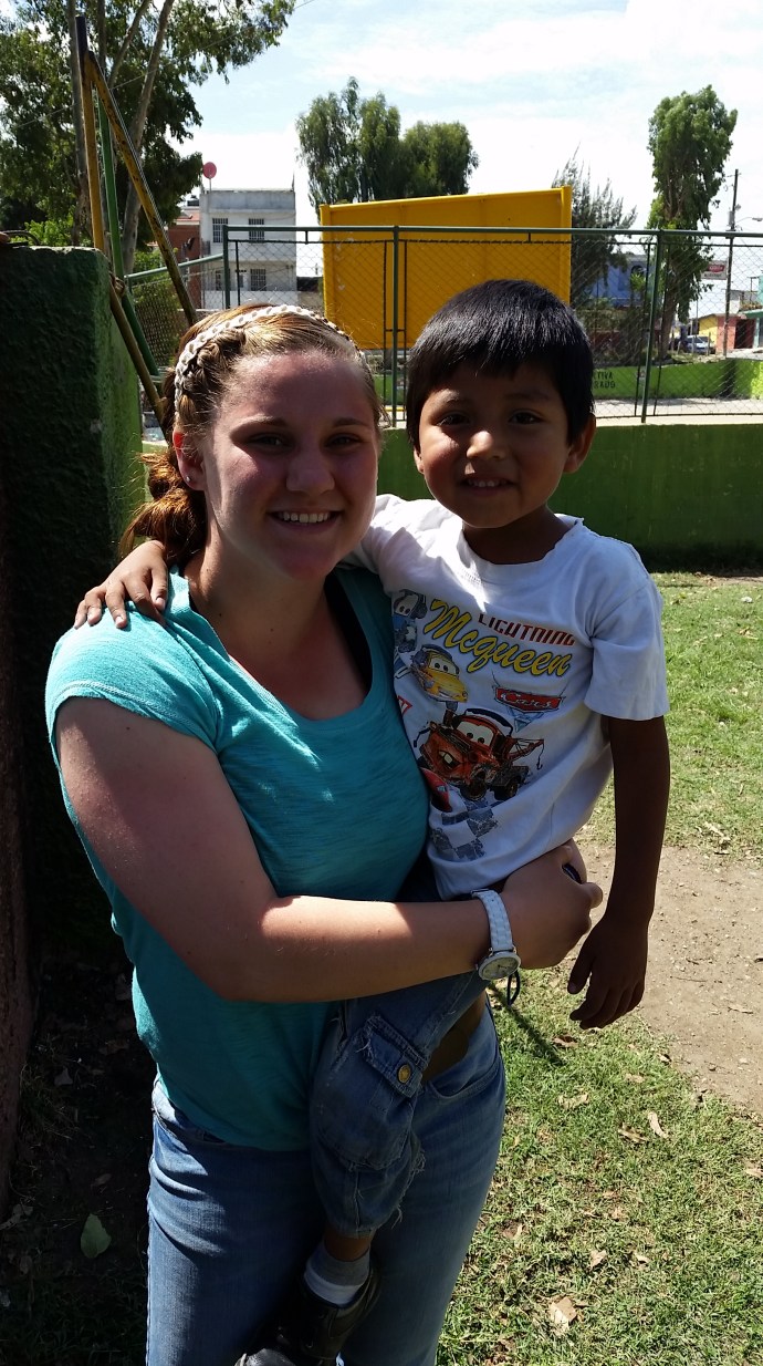 Harper and Justin playing in the park.