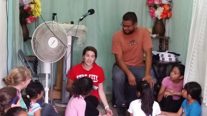 Lexi sharing the story of David and Goliath