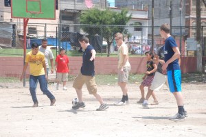 Futbol with the locals.